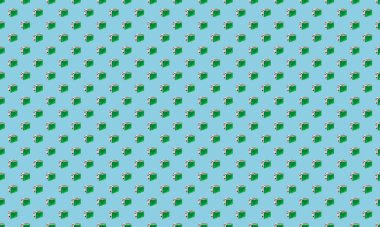 Farklı aksesuarlara sahip renkli arkaplan