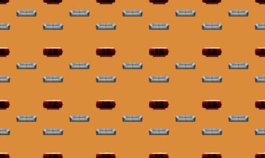 Farklı aksesuarlara sahip renkli arkaplan