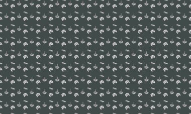 Farklı aksesuarlara sahip renkli arkaplan