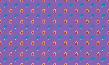 Farklı aksesuarlara sahip renkli arkaplan