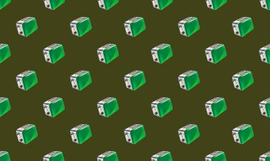 Farklı aksesuarlara sahip renkli arkaplan