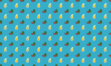 Farklı aksesuarlara sahip renkli arkaplan