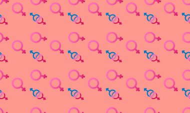 Farklı aksesuarlara sahip renkli arkaplan