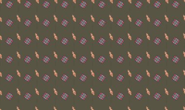 Farklı aksesuarlara sahip renkli arkaplan