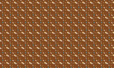 Farklı aksesuarlara sahip renkli arkaplan