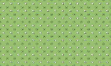 Farklı aksesuarlara sahip renkli arkaplan