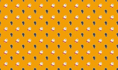 Farklı aksesuarlara sahip renkli arkaplan