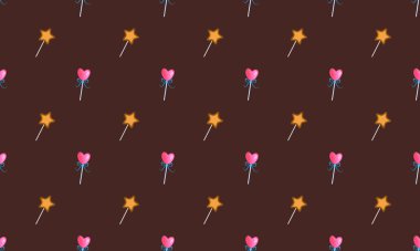 Farklı aksesuarlara sahip renkli arkaplan