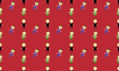 Farklı aksesuarlara sahip renkli arkaplan