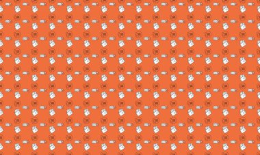 Farklı aksesuarlara sahip renkli arkaplan