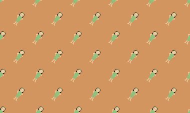 Farklı aksesuarlara sahip renkli arkaplan