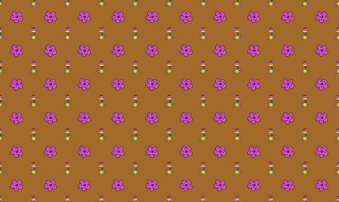 Farklı aksesuarlara sahip renkli arkaplan