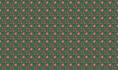 Farklı aksesuarlara sahip renkli arkaplan