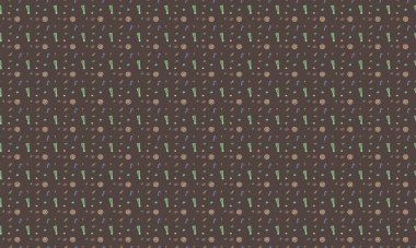 Farklı aksesuarlara sahip renkli arkaplan