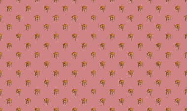 Farklı aksesuarlara sahip renkli arkaplan