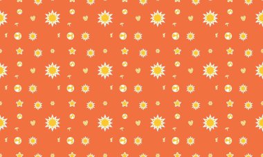 Farklı aksesuarlara sahip renkli arkaplan