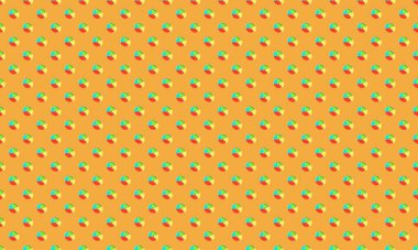 Farklı aksesuarlara sahip renkli arkaplan