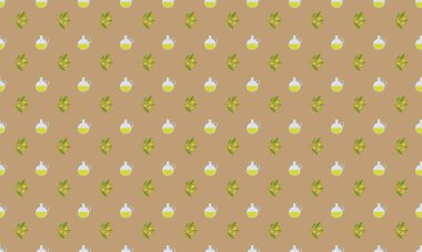 Farklı aksesuarlara sahip renkli arkaplan