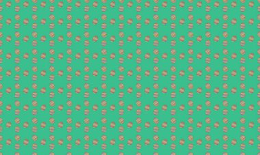 Farklı aksesuarlara sahip renkli arkaplan