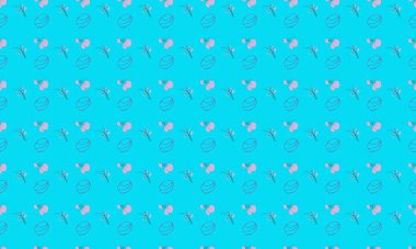 Farklı aksesuarlara sahip renkli arkaplan