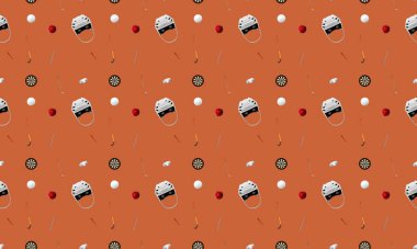 Farklı aksesuarlara sahip renkli arkaplan