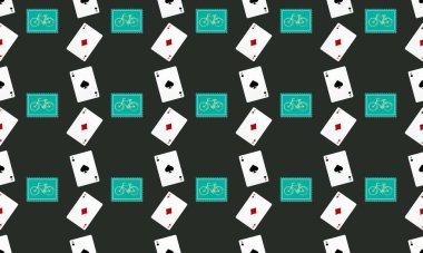 Farklı aksesuarlara sahip renkli arkaplan