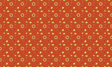 Farklı aksesuarlara sahip renkli arkaplan