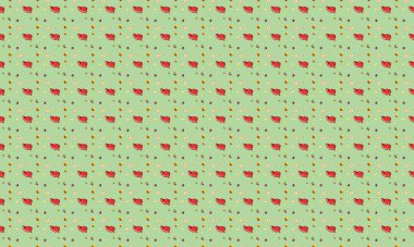 Farklı aksesuarlara sahip renkli arkaplan