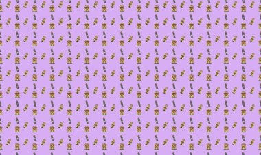 Farklı aksesuarlara sahip renkli arkaplan