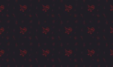 Farklı aksesuarlara sahip renkli arkaplan