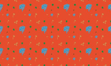 Farklı aksesuarlara sahip renkli arkaplan