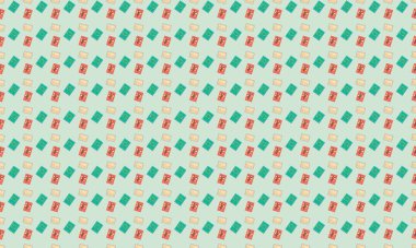 Farklı aksesuarlara sahip renkli arkaplan