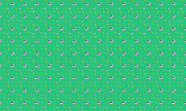 Farklı aksesuarlara sahip renkli arkaplan