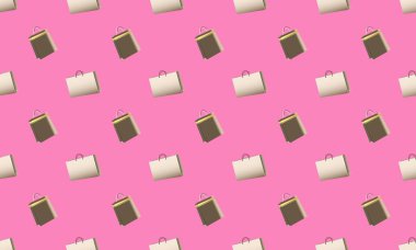 Farklı aksesuarlara sahip renkli arkaplan