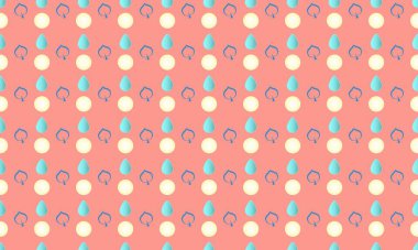 Farklı aksesuarlara sahip renkli arkaplan