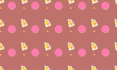 Farklı aksesuarlara sahip renkli arkaplan