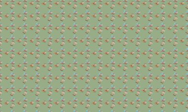 Farklı aksesuarlara sahip renkli arkaplan