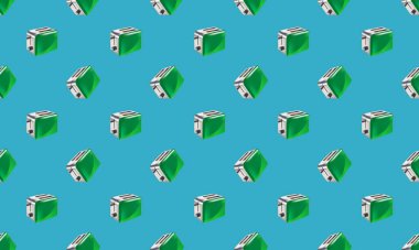 Farklı aksesuarlara sahip renkli arkaplan