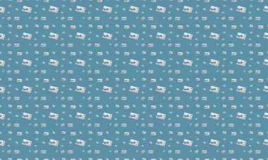 Farklı aksesuarlara sahip renkli arkaplan