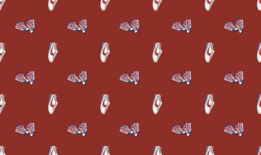 Farklı aksesuarlara sahip renkli arkaplan