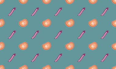 Farklı aksesuarlara sahip renkli arkaplan