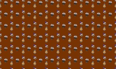 Farklı aksesuarlara sahip renkli arkaplan