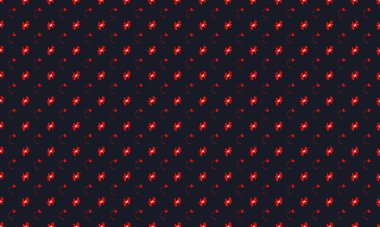 Farklı aksesuarlara sahip renkli arkaplan