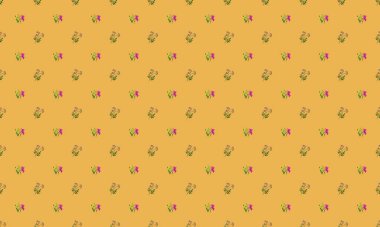 Farklı aksesuarlara sahip renkli arkaplan