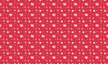 Farklı aksesuarlara sahip renkli arkaplan