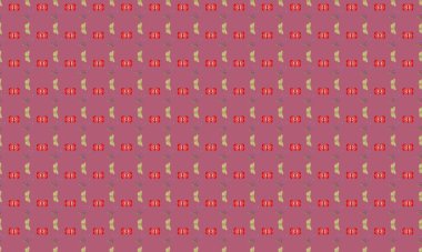 Farklı aksesuarlara sahip renkli arkaplan