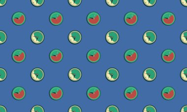 Farklı aksesuarlara sahip renkli arkaplan