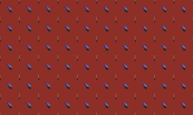 Farklı aksesuarlara sahip renkli arkaplan