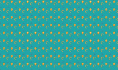 Farklı aksesuarlara sahip renkli arkaplan