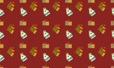 Farklı aksesuarlara sahip renkli arkaplan